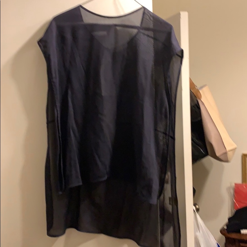Navy blue poncho type overlay Aeron XL NWT